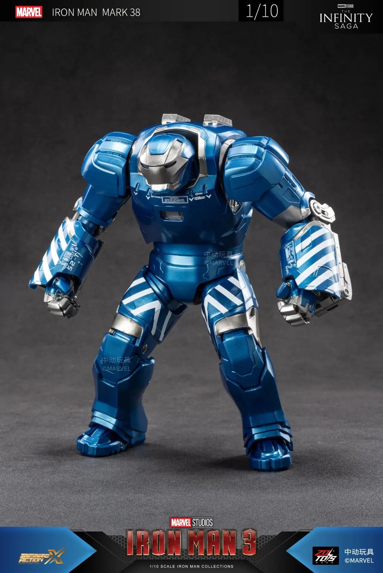 ZD Toys Marvel Avengers Iron Man MK38 Igor MK37 Hammerhead MK12 Kingarts MK40 Shotgun Action Figure Collections Gift