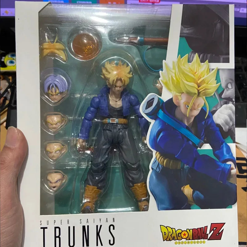 New Anime Dragon Ball Super Saiyan FullPower Goku Frieza Articulated Action Figures With Swappable Heads Model Gifts Collectible
