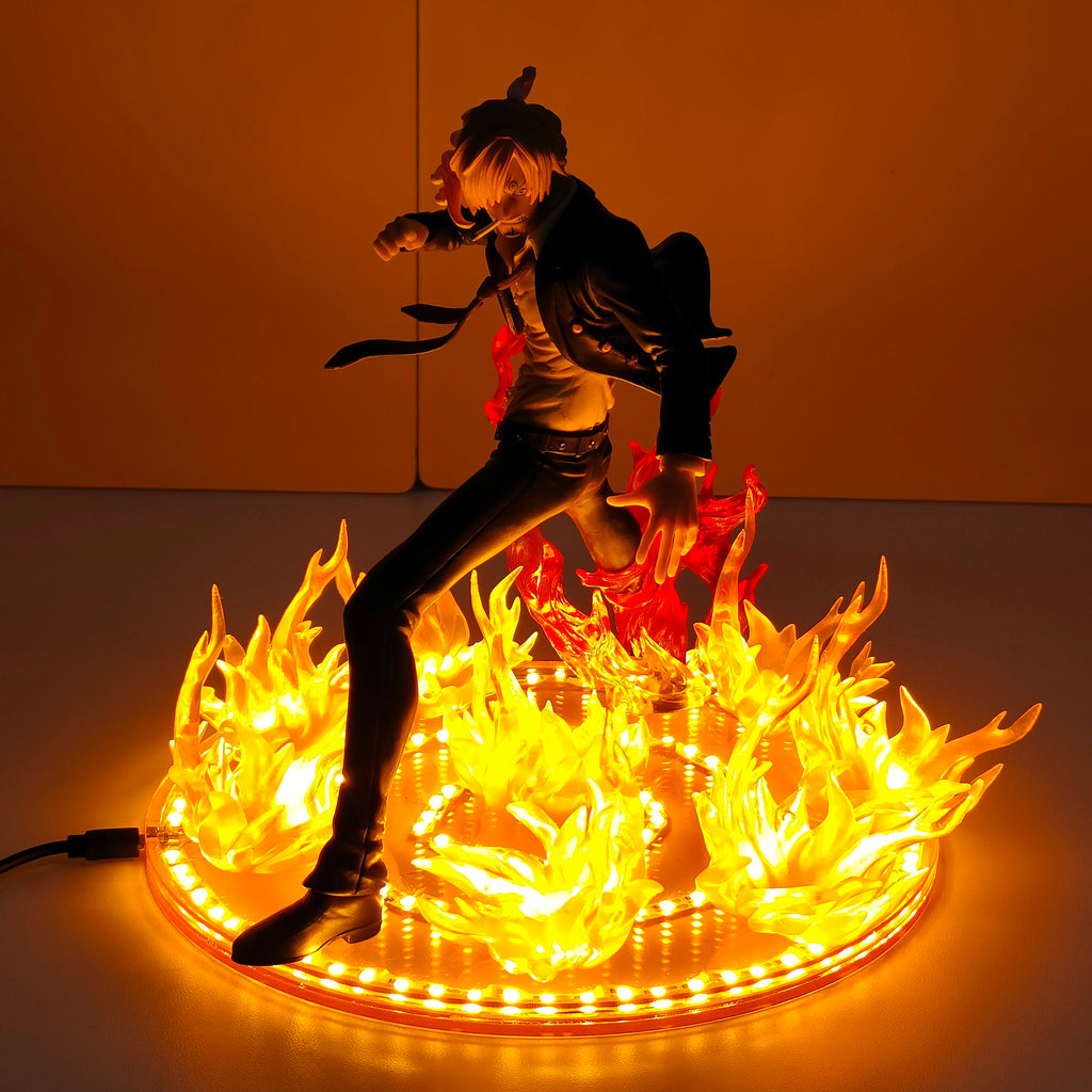 ONE PIECE Anime Sanji Diable Jambe Lampe Led-lampe Action-figuren Modell Figurine Figur &amp; Basis &amp; Lampe DIY Dekoration Spielzeug