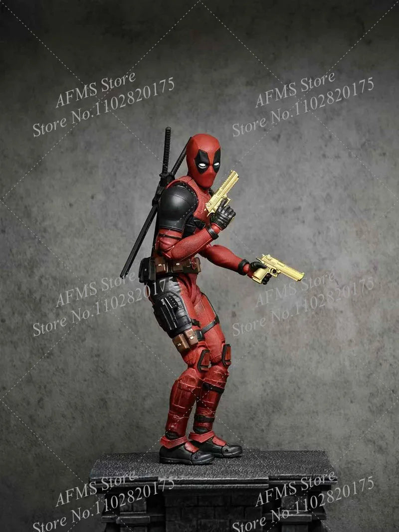 Manipple Studio 1/12 Scale Collectible Figure Deadpool Ryan Reynolds Head Sculpt Weapon Fit 6Inch S&Ml Action Figure Body Dolls