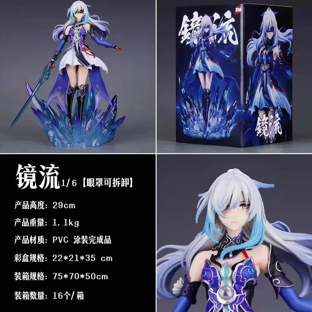 29CM Anime Game Honkai: Star Rail jingliu Figure Standing Sword Animation Model Toy Gift Collection Decorative Ornaments PVC