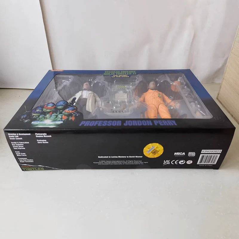 Teenage Mutant Ninja Turtle Professor Jordon Perry Figure NECA 54326 TMNT Action Figuras Collectible Model Ornaments Original
