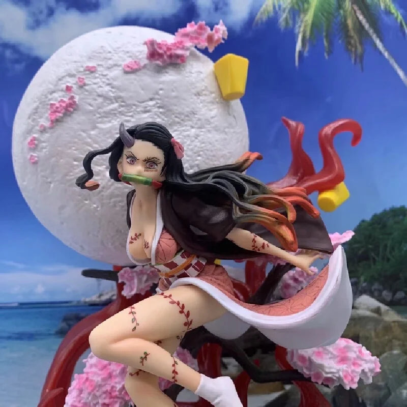 2024 New Anime Demon Slayer Kamado Nezuko Pvc Handwork Model Sculpture Collection Ornaments Children'S Birthday Present Toy