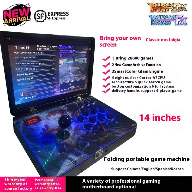 Arcade Pandora Game Console Multi in One Moonlight Box Portable Folding Fighting Game Console Customizable