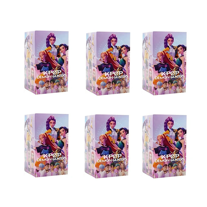 Popular anime blind boxes: K-pop Devil Hunter mini cute boy and girl fan figurines, ornaments, and surprise gifts.