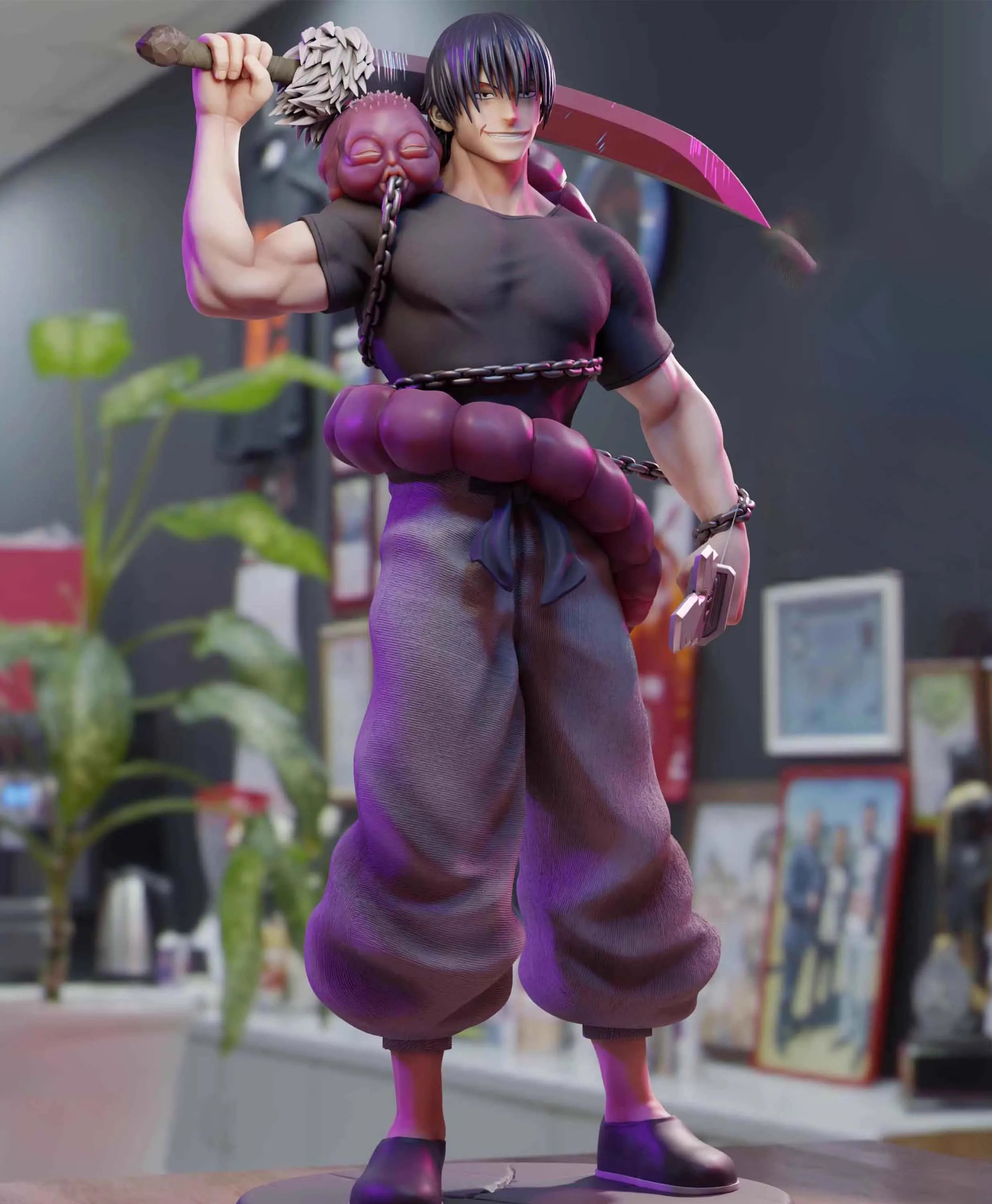 Anime JJK Figur Stärkster Krieger Toji Fushiguro Actionfiguren Sammlerpuppe Modell Fushiguro Toji Figur Geburtstagsgeschenke