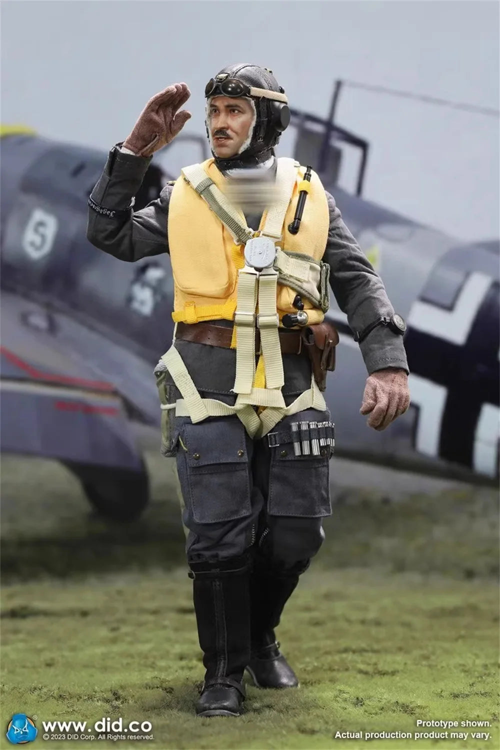 DID D80165 Scale 1/6 WWII Series Soldier Action Garand Full Set Moveable Action Figure with 2 Head Gift For Fans Collect