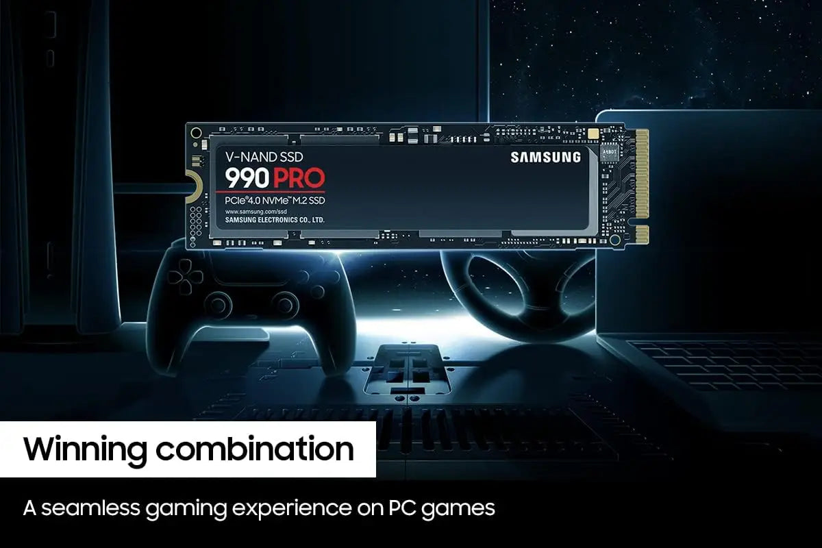 SAMSUNG 990 PRO SSD 4TB PCIe 4.0 M.2 2280 Internal Solid State Hard Drive for High End Computing Gaming Heavy Duty Workstation