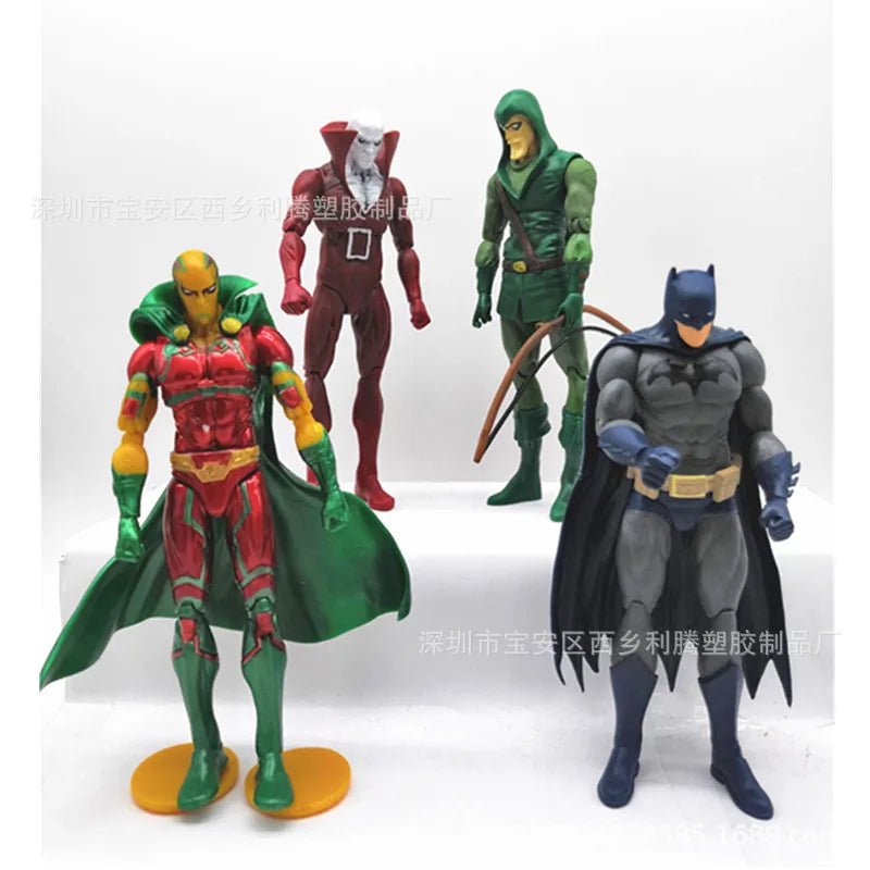 4er-Set Hot Toys DC Heldenpuppen Batman, Superman, Wonder Woman, Victor Stone Anime-Figuren zum Sammeln, Dekorieren und Verschenken