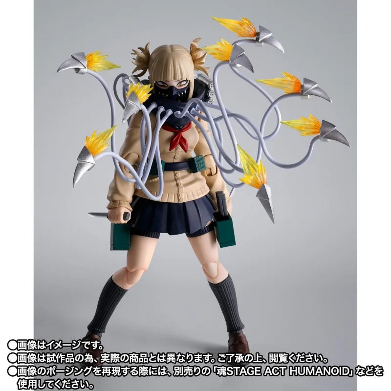 In Stock Original Bandai S.H.Figuarts Himiko Toga My Hero Academia Figure Action Model Anime Collectible Toys Gift
