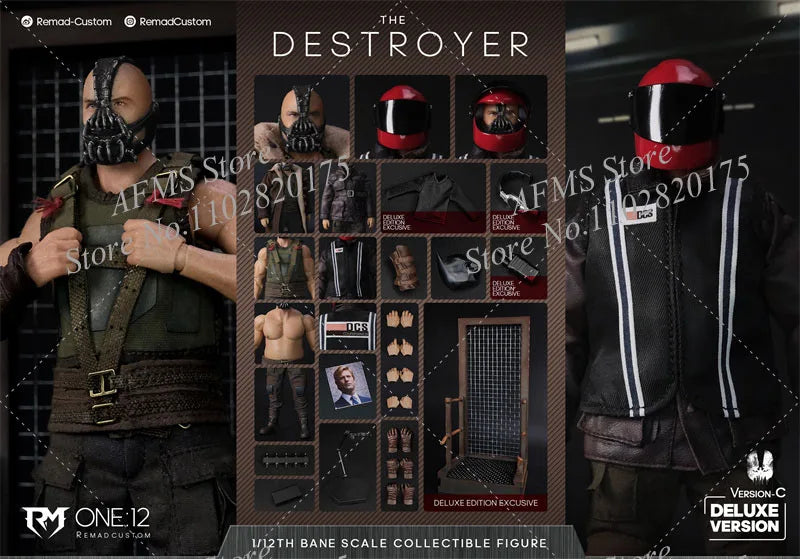 Remad Custom RM-001 1/12 Scale Collectible Figure Destroyer Bat Killer Bain Full Set 6Inch Male Soldier Action Figure Model