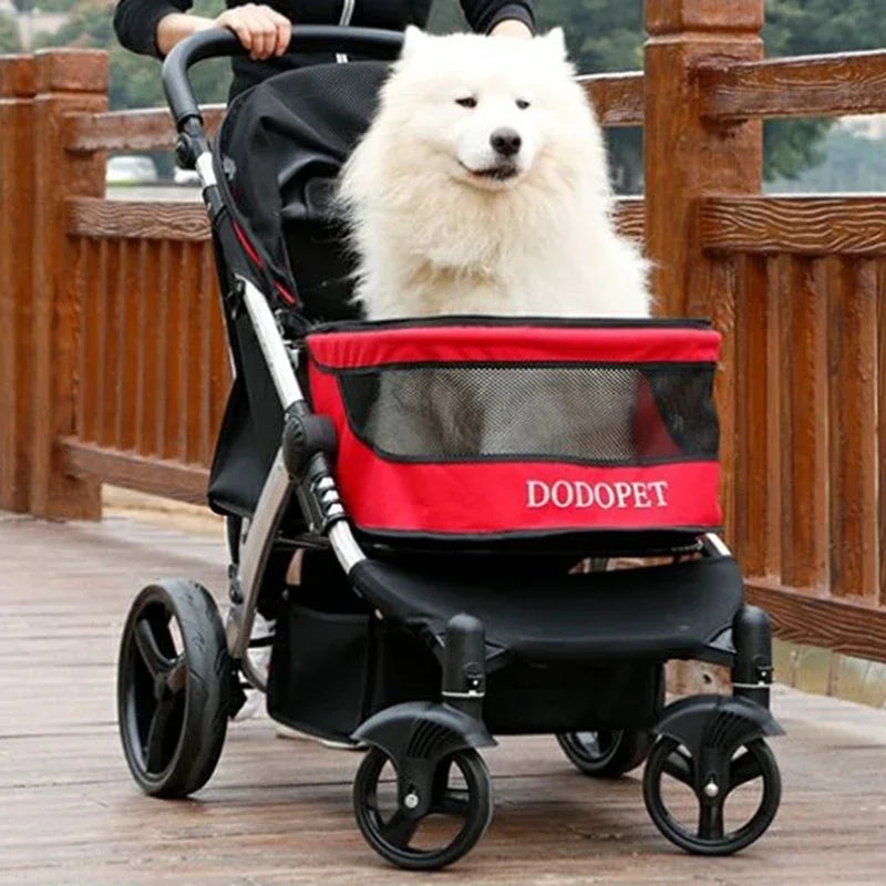 Foldable Dog Strollers 35KG Medium Luxury Dog Strollers Designer Cute Travel Outdoors Dogs Stroller Cheap Portable Pet Supplies