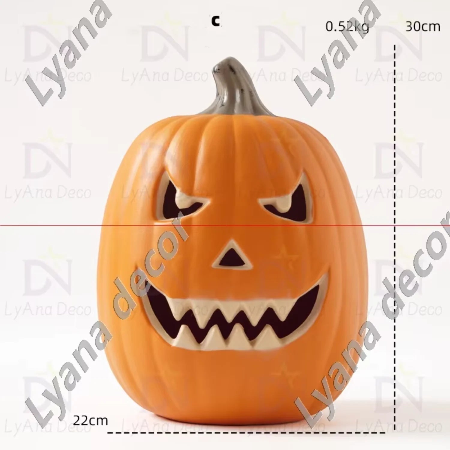Plastic Products Halloween Accesorios Yard Ornaments Luminous  Props Scary Led Pumpkin Light Halloween Decor