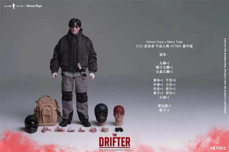 In Stock Venus Toys x Mars Toys VET001 THE DRIFTER 1/12 SCALE COLLECTIBLE FIGURE Model Toys Robert Pattinson Bruce Wayne