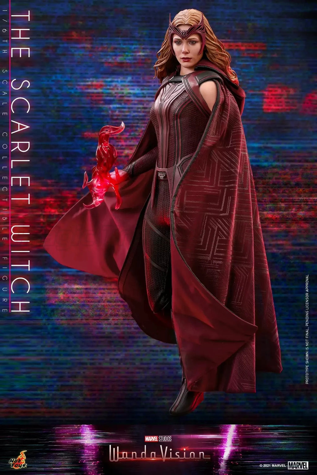 【MT】Hot Toys TMS036 Marvel "WandaVision" Scarlet Witch 1:6 Scale Collectible Doll 28cm Movie Character Model Toy Gift Collection