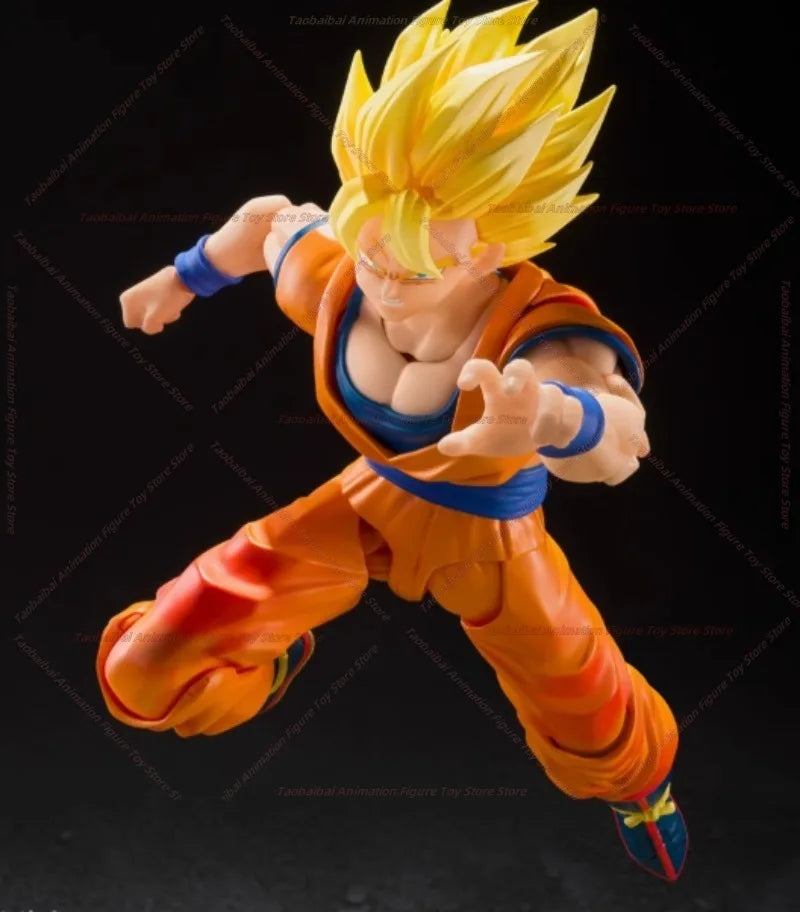 Original Bandai Dragon Ball Z S.H. Figuarts Super Saiyan Son Goku 3.0 The Games Begin Anime Action Figure Model Toys Gifts