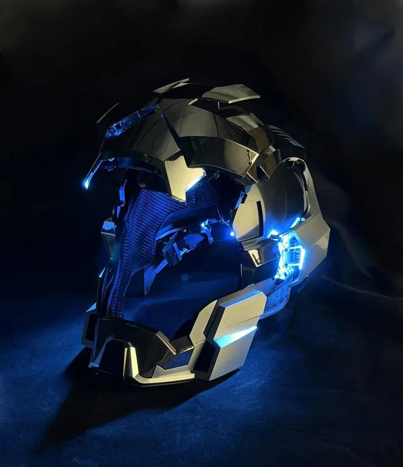 New Marvel Iron Man Mk17 Helmet Jarvis Voice Control Automatic Open Close Mask Mecha Face Shield Electric Toy Ornament Souvenir