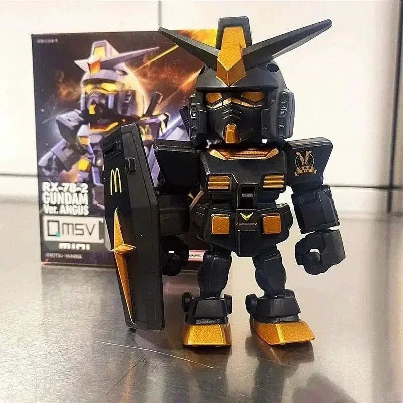 Bandai Mcdonald Gundam Gunpla Qmsv Mini Rx-78- VerAngus Type Action Figure High Quality Robot Kits Models Toy Gundam Anime