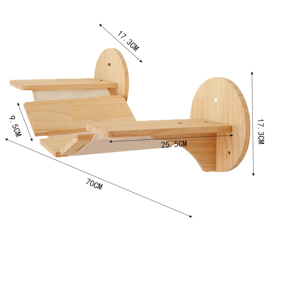 Cat Climbing Shelves Wall-Mounted Cat Tree Tower Sisal Stairs Scratching Post Indoor Cats Gym Catwalk In Sky Accessories Toy