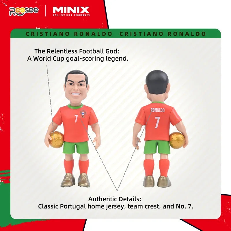 2026 Officially Licensed MINIX Cristiano Ronaldo Action Figure 12cm Portugal Soccer Star Collectible Doll Toy Football Gift