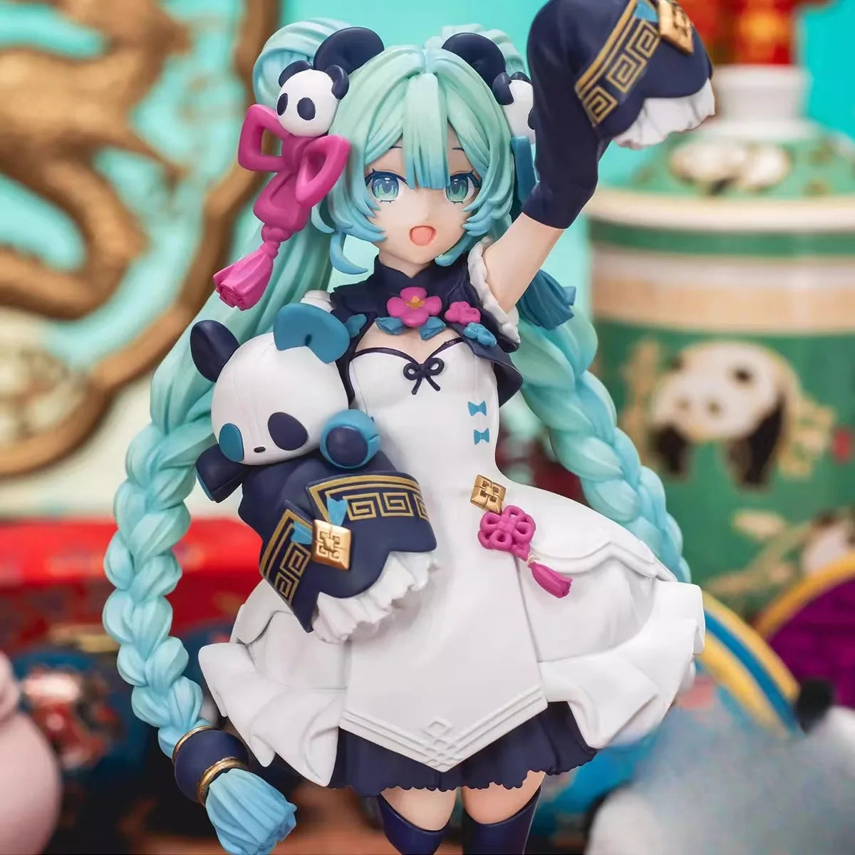 18CM Anime Hatsune Miku Figure National Style Fashion Panda MODERNCHINA Gift Collection Aciton Figure PVC