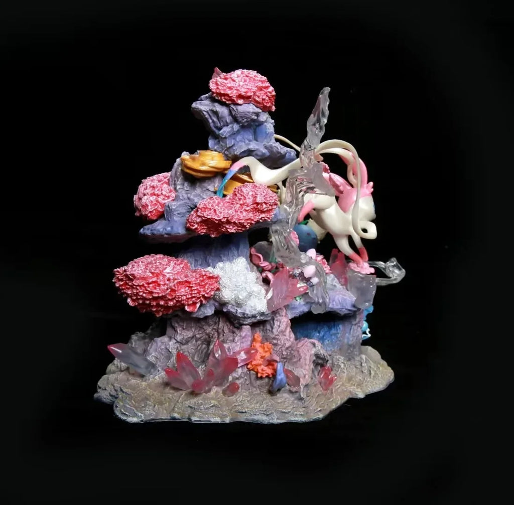 Kawaii Anime Pokemon Eevee Sylveon Nymphali Feelinara GK PVC Action Figure Game Statue Collectible Model Kids Toys Doll Gifts