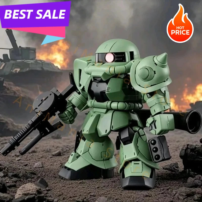 *****Cute Assembly Model Toy Zaku Ii Mass Production een Version Q Version Mobile Suit Robot Model Kit for Ages 8 And above Gift