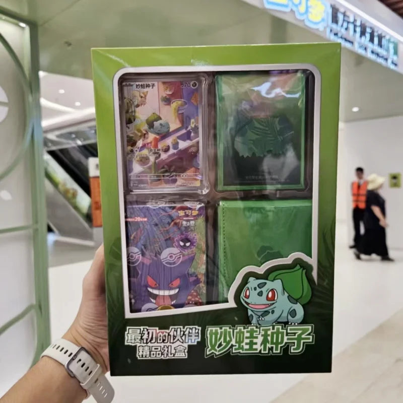 In Stock Original Pokes Trading Cards Ptcg First Partner Gift Box Charmander Squirtle Bulbasaur Card Simplified Chinese Version