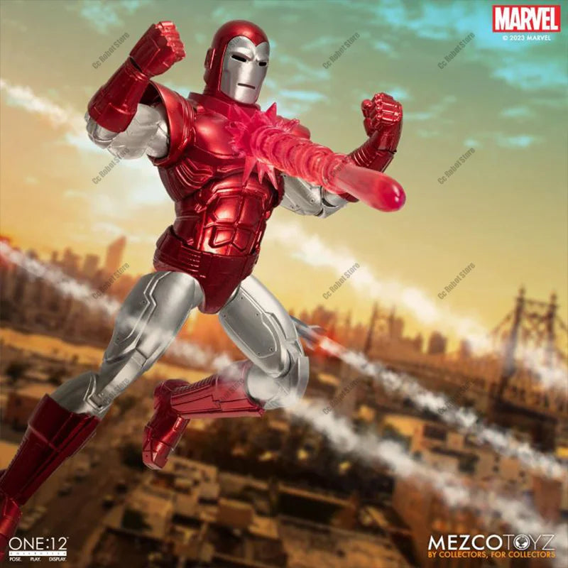 Original Hot-Selling Mezco Toyz ONE:12 Iron Man Silver Centurion Edition Anime Action Figure Collectible Model Gift Toy
