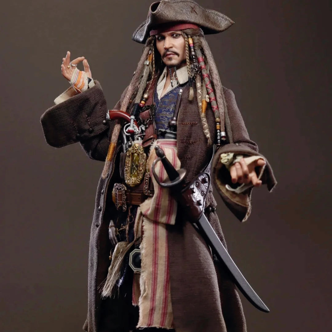 HOTTOYS HT 1/6 Pirates of The Caribbean Jack Sparrow DX37/DX38/DX39AE Hair Transplant Version Action Figure Collection Model Toy