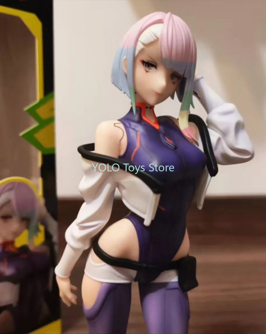 Big comic master AniMester cyberpunk edge walker Lucy hand-made, 1/7 ratio, height 24cm.