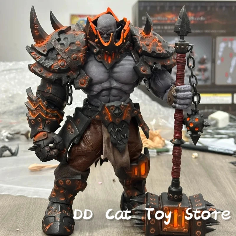In Stock 1/10 Guardian Of The Horde Mithril Action No.05  Magma Forgemaster 7inch Action Figure Grey Knight Soldier Model Gift