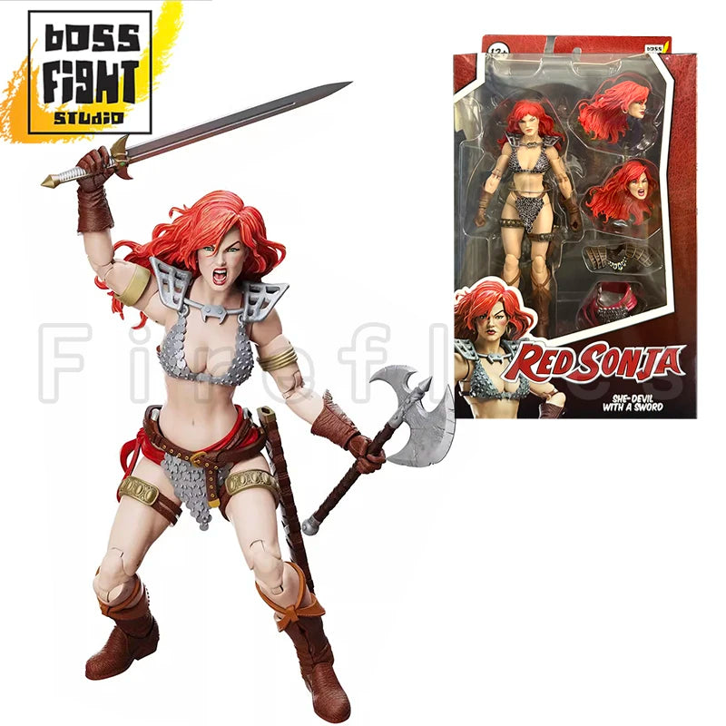 1/12 6inches Boss Fight Studio Action Figure Red Sonja 50th Anniversary EPIC H.A.C.K.S. Anime Collection Model Toy