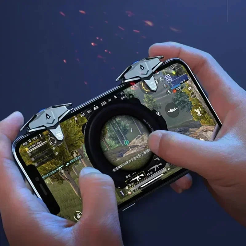 JS66 Universal Mobile Phone Game Controller Aim Shooting L1 R1 Gaming Key Button for IOS Android Gamepad Pulse Physical Trigger