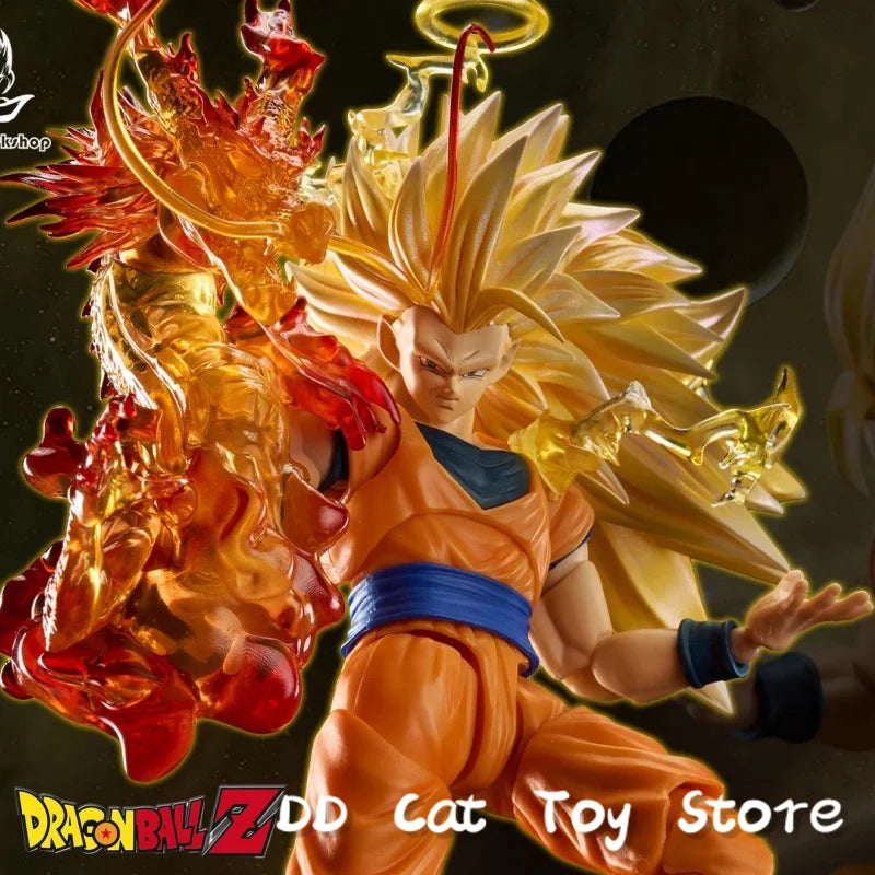 In Stock SSW Studio Dragon Ball Son Goku Head Sculpture Special Effect Super Saiya Ssj3 Action Figure Model Toy Applicable SHF