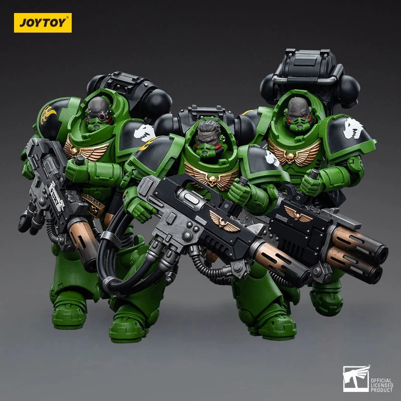 in Stock JOYTOY 40K 1/18 Salamanders Eradicators Sergeant Bragar Brother Xavak T'Kren Action Figures Model Gift for Collection