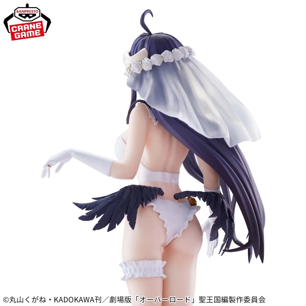 In Stock Bandai Original Genuine Banpresto Glitter & Glamours Overlord Albedo Wedding Ver. 27cm Collection Model Toy Figure Gift