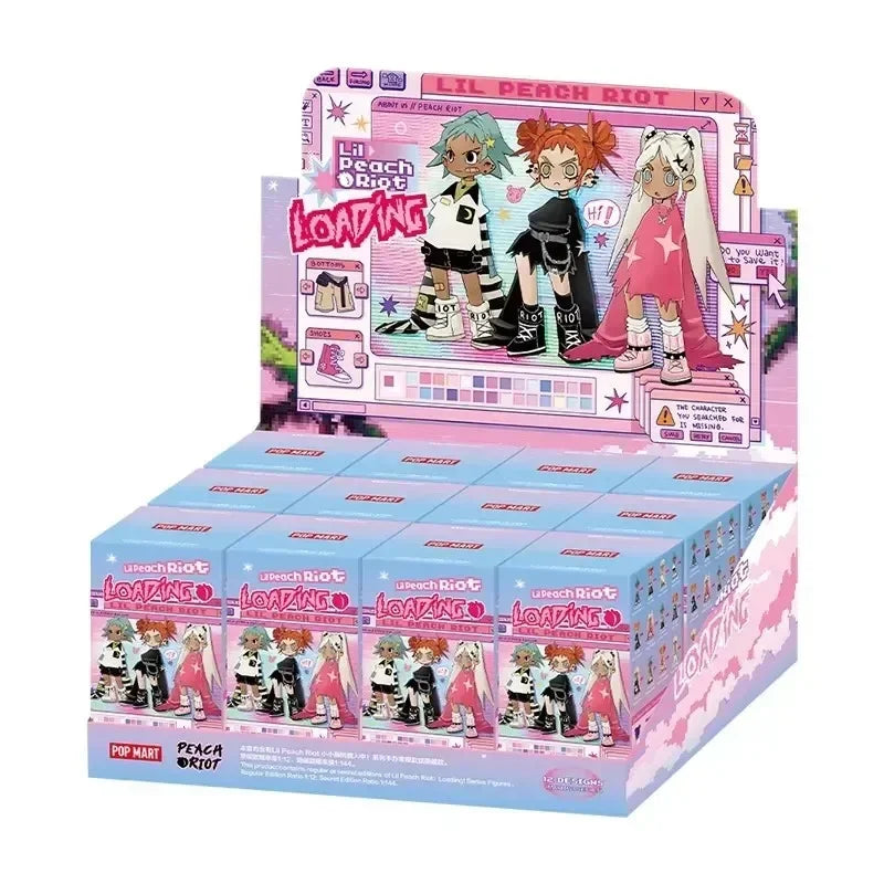 POP MART Lil Peach Riot: Loading!-Serie Blindbox-Spielzeug Kawaii Anime-Actionfigur Überraschungs-Mystery-Box Puppen Mädchengeschenk