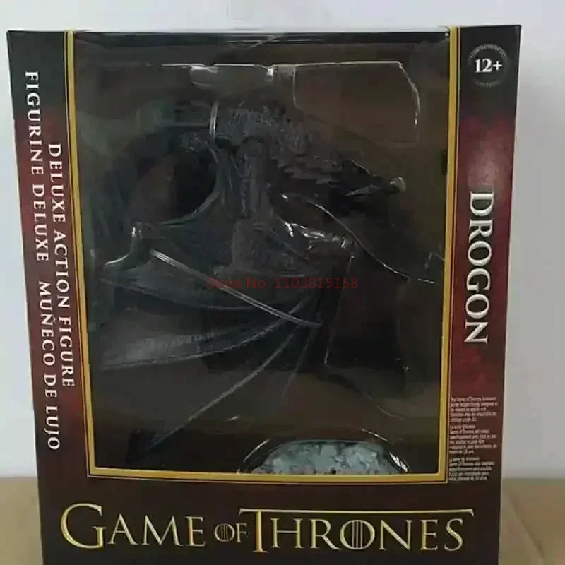 19 см Игра на тронове Аниме Фигурка Frost Wyrm Viserion Черен дракон Модел Кукли Екшън Фигурка PVC Статуя Декорация Играчка Подарък