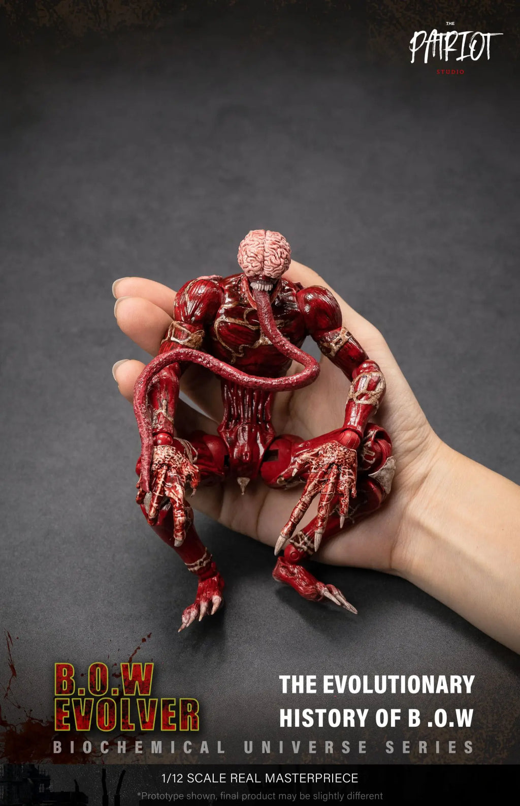 Patriot Studio 1/12 B.O.W Evolver Mutated Monster Figure Movable Model Soldier Action Figure Body Doll for Collection