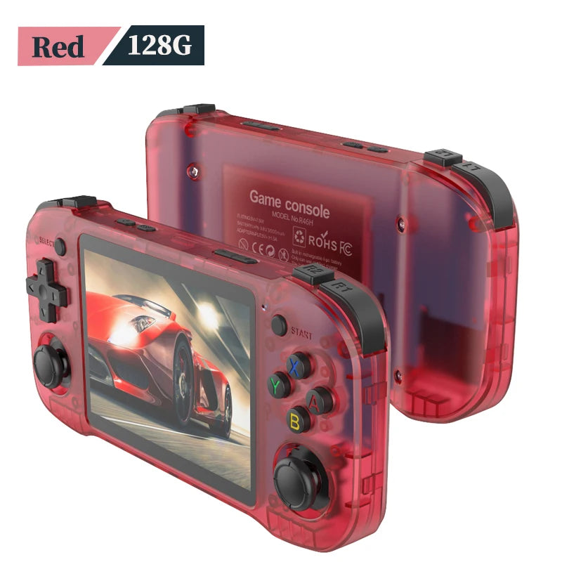 R46H Retro Handheld Console Classic Game 4.2 inch HD IPS Screen Portable Video Player MAX 128G 29K Game R36H R36S