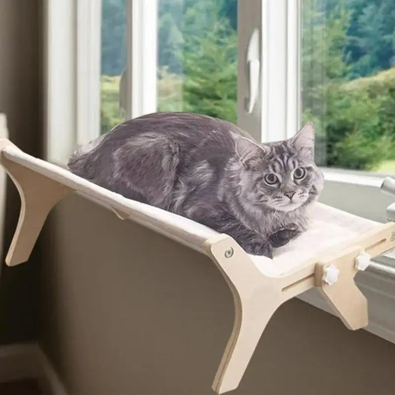 Cat House Window Perch Cat Window Resting Seat Easy Washable Fabric Hammock Hanging Bed Sleep Seat for Feline Naptime