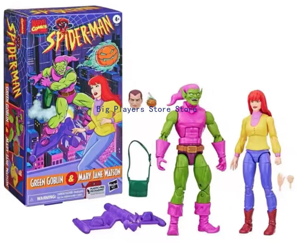 Hasbro Marvel Legends Green Goblin Mary Jane Retro Video Tape Series Double Set 6-inch Action Figure Figure