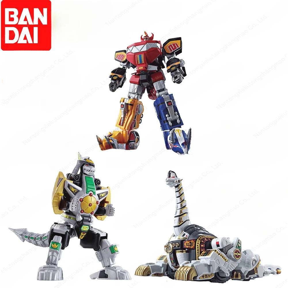 Bandai Original Smp Kyouryuu Sentai Zyuranger Dragon Caesar Juukishin Mega Zord Collectible Assembly Figures Model Toys