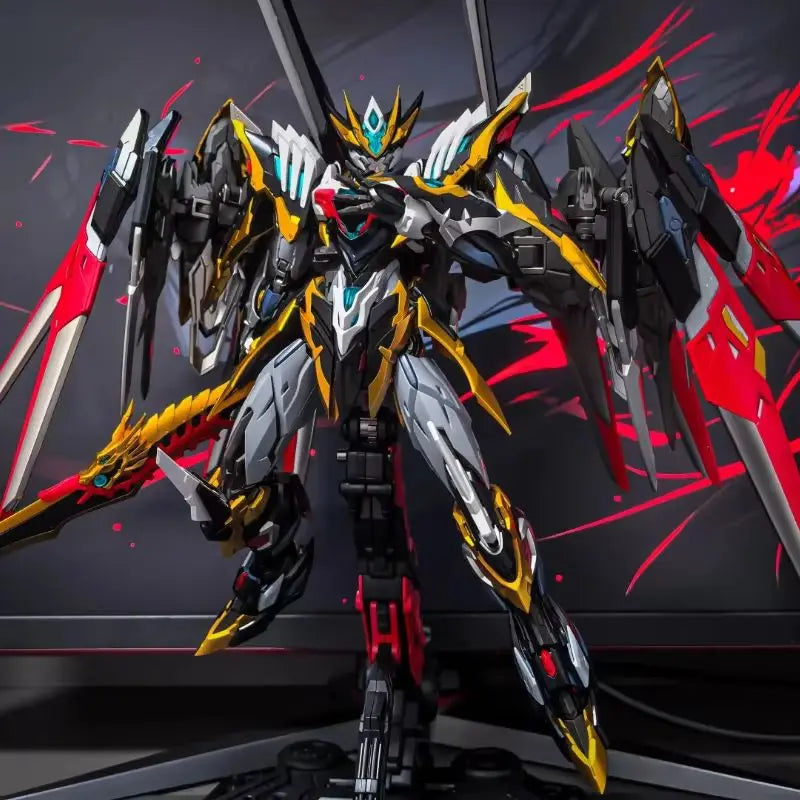 30cm Anime Ganjiang Motor Nuclear Action Figures Mecha Assembly Model Kits Alloy Skeleton Posable Desktop Decoration Model Gifts