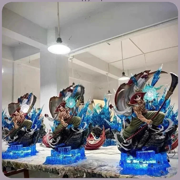 One Piece Whitebeard Attacking Pose 38cm PVC Action Figure Anime Character Model Statue Desktop Decoration Collectible Gift
