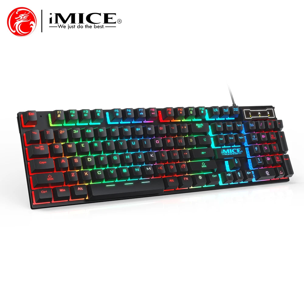 104 key Backlit Mechanical Keyboard Wired Gaming Keyboard waterproof Luminous keyboard And Mouse Set for Gamer PC Laptop Office