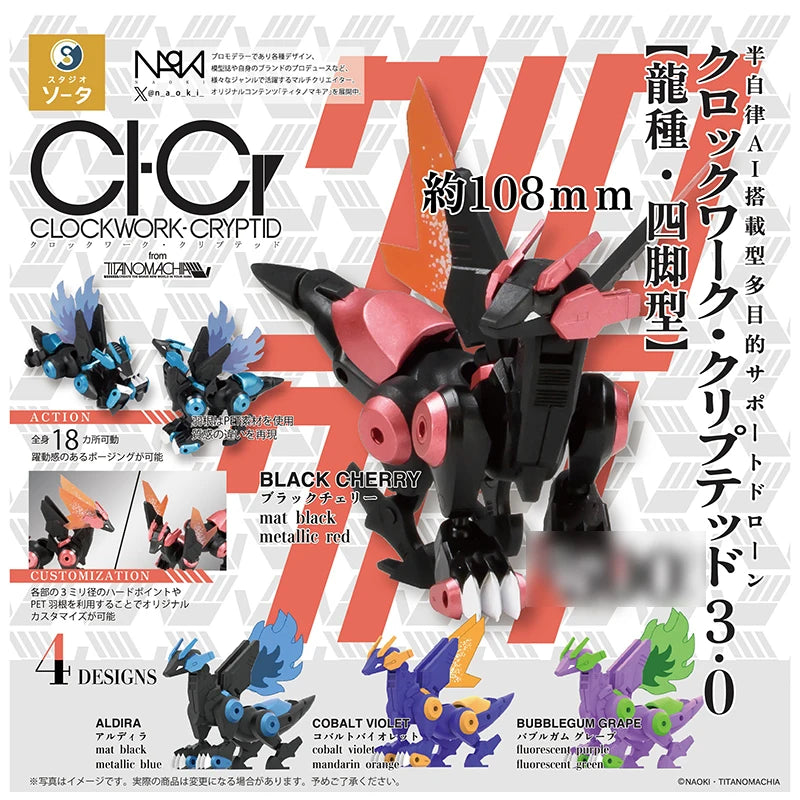 SO-TA Gashapon Capsule Toy Mechanical Dinosaur P3 Buildable Model Kit - Transformable & Poseable Action Figure Model Toys