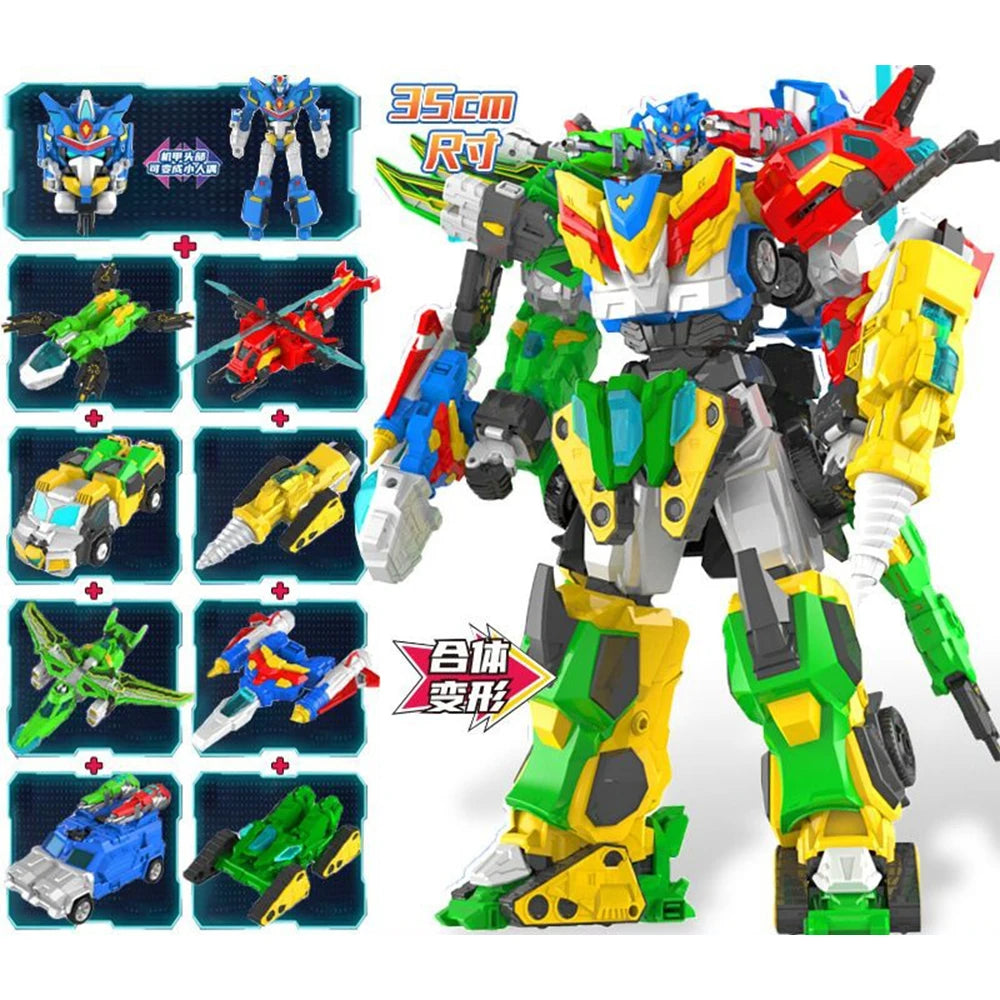 8 in 1 Transformation Toys Robot Car Plastic Model Toys Action Figure Anime Movie Series ABS 35CM Children Birthday Gift