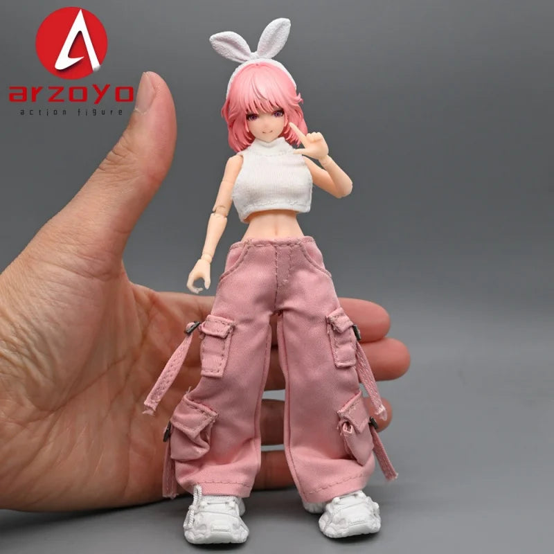1/12 Scale KPOP style Female Work Pants Hip Hop Trousers Decoration Clothes Model Fit 6'' Romankey  Soldier Action Figure Body